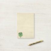 Classy Irish Lucky Kleeblatt Post-it Klebezettel (Auf Schreibtisch)
