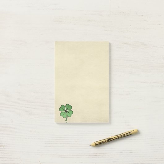 Classy Irish Lucky Kleeblatt Post-it Klebezettel (Auf Schreibtisch)