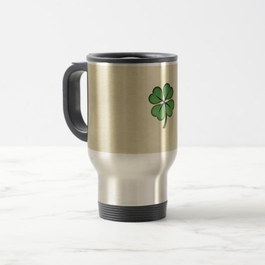 Classy Irish Lucky Kleeblatt Reisebecher (Vorderseite Links)