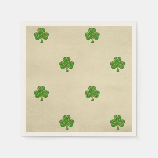 Classy Irish Lucky Kleeblatt St. Patrick's Day Serviette (Vorderseite)