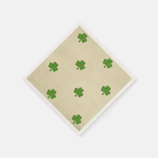 Classy Irish Lucky Kleeblatt St. Patrick's Day Serviette (Ecke)