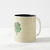 Classy Irish Lucky Kleeblatt Zweifarbige Tasse (VorderseiteRechts)