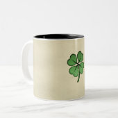 Classy Irish Lucky Kleeblatt Zweifarbige Tasse (Vorderseite Links)