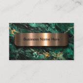 Classy Jade Stone Look Moderne Visitenkarten Visitenkarte (Vorderseite)
