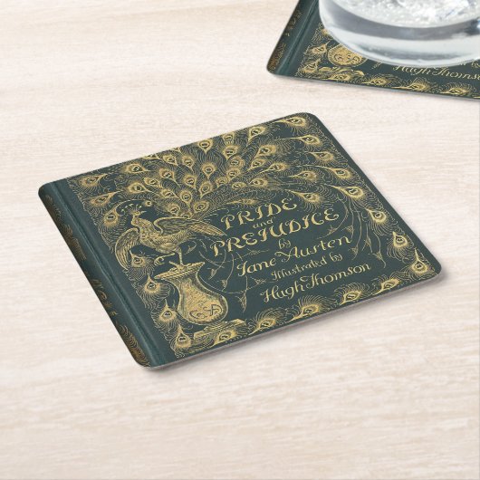 Classy Jane Austen Pride and Prejudice Book Cover Rechteckiger Pappuntersetzer (angewinkelt)