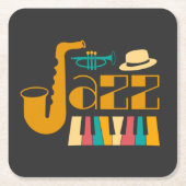 Classy Jazz Soul Rechteckiger Pappuntersetzer (Vorderseite)