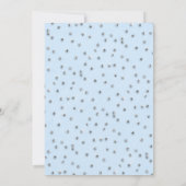 Classy Jewel Blue Sparkle Glitzer Boy Baby Dusche Einladung (Rückseite)