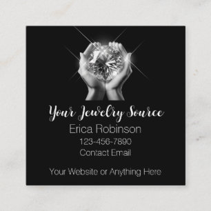 Classy Jeweler Juwelier Source Business Cards Quadratische Visitenkarte