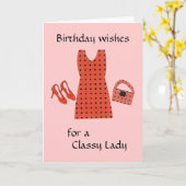 Classy Lady Birthday Karte (Gelbe Blume)
