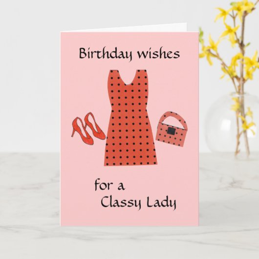 Classy Lady Birthday Karte (Gelbe Blume)