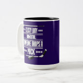 Classy Lady Hockey Spaß Lila Zweifarbige Tasse (Vorderseite Links)