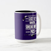 Classy Lady Hockey Spaß Lila Zweifarbige Tasse (VorderseiteRechts)