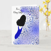 Classy Lady in Blue Karte (Gelbe Blume)