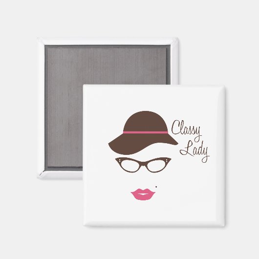 Classy Lady Magnet (Vorderseite/Rückseite)