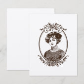 Classy Lady Vintag Card oder Einladung (Vorne/Hinten)