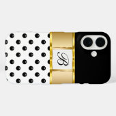 Classy Ladys Girls Monogram Bling Case-Mate iPhone Hülle (Rückseite (Horizontal))