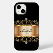 Classy Ladys Monogram Bling Case-Mate iPhone Case (Rückseite)