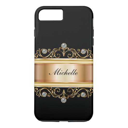 Classy Ladys Monogram Bling Case-Mate iPhone Hülle (Rückseite)