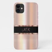 Classy Ladys Monogram Rose Gold farbig Case-Mate iPhone Hülle (Rückseite)