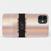 Classy Ladys Monogram Rose Gold farbig Case-Mate iPhone Hülle (Rückseite (Horizontal))