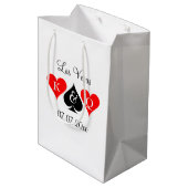 Classy Las Vegas Hochzeit in Urlaubsort personalis Mittlere Geschenktüte (Rückseite Schrägansicht)
