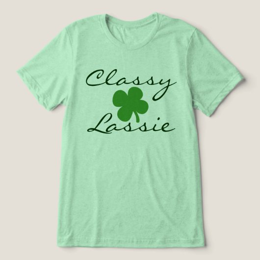 Classy Lassie Women's St. Patrick's Day Tri-Blend Shirt (Design Vorderseite)