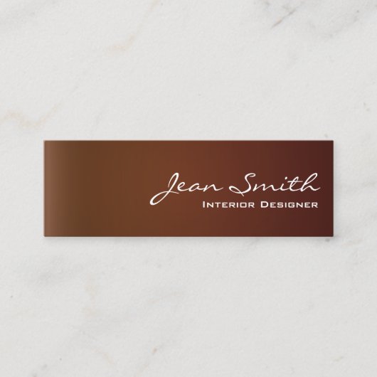 Classy Leather Interior Design Mini Business Card Visitenkarte (Vorderseite)