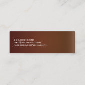 Classy Leather Interior Design Mini Business Card Visitenkarte (Rückseite)