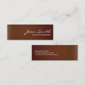 Classy Leather Interior Design Mini Business Card Visitenkarte (Vorne/Hinten)
