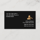 Classy Leather Look Attorney Business Cards Visitenkarte (Rückseite)