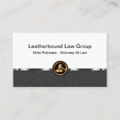 Classy Leather Look Attorney Business Cards Visitenkarte (Vorderseite)