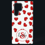 Classy Liebhaber Rotes Herz auf weißem Custom Mono Samsung Galaxy Hülle<br><div class="desc">Dieses stilvolle Handy-Gehäuse ist der perfekte Weg, um Ihrem besonderen jemanden zu zeigen, wie viel Sie sie Liebe haben! Mit farbenfrohen roten Herzen, die auf weißem Hintergrund zu sehen sind, ist es besonders ansprechend und elegant, was es zu einem absoluten Muss für jedes romantische Paar macht. Dieses aus robustem und...</div>
