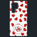 Classy Liebhaber Rotes Herz auf weißem Custom Mono Samsung Galaxy Hülle<br><div class="desc">Dieses stilvolle Handy-Gehäuse ist der perfekte Weg, um Ihrem besonderen jemanden zu zeigen, wie viel Sie sie Liebe haben! Mit farbenfrohen roten Herzen, die auf weißem Hintergrund zu sehen sind, ist es besonders ansprechend und elegant, was es zu einem absoluten Muss für jedes romantische Paar macht. Dieses aus robustem und...</div>