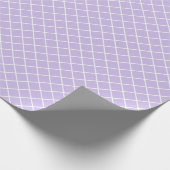 Classy Light Lavender Violet White Karo Muster Geschenkpapier (Ecke)