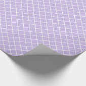 Classy Light Lavender Violet White Karo Muster Geschenkpapier (Ecke)