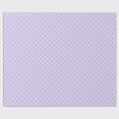 Classy Light Lavender Violet White Karo Muster Geschenkpapier (Flach)