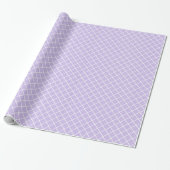 Classy Light Lavender Violet White Karo Muster Geschenkpapier (Ungerollt)