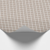 Classy Light Taupe Grau Brown White Karo Muster Geschenkpapier (Ecke)