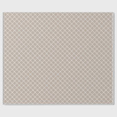 Classy Light Taupe Grau Brown White Karo Muster Geschenkpapier (Flach)