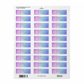 Classy Lila & Blue Bokeh Star Monogram Address (Vorne)