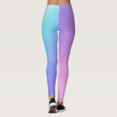 Classy Lila & Blue Bokeh Star, Name oder Nachricht Leggings (Rückseite)