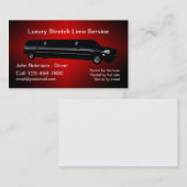 Classy Limo Driver Rental Visitenkarte (Vorne/Hinten)