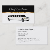 Classy Limousine Rental Driver Visitenkarte (Vorne/Hinten)