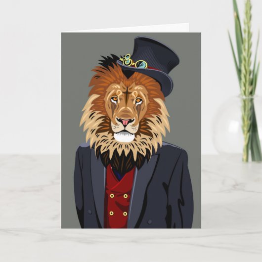 Classy Lion Karte (Vorderseite)