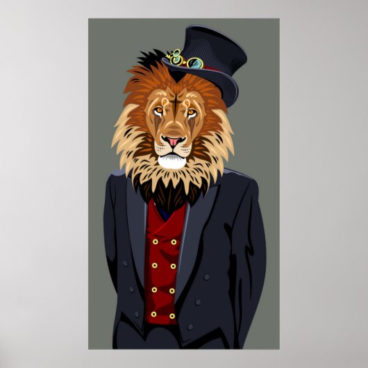 Classy Lion Poster (Vorne)