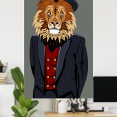 Classy Lion Poster (Heimbüro)
