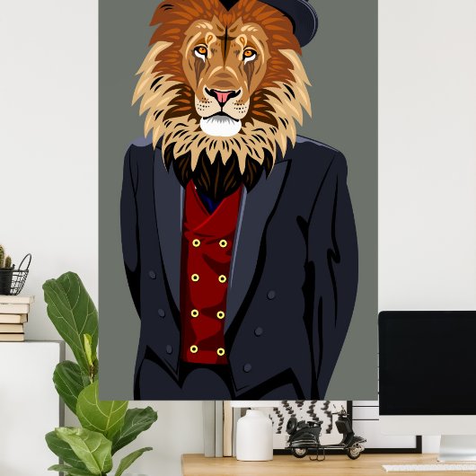 Classy Lion Poster (Heimbüro)