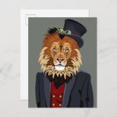 Classy Lion Postkarte (Vorne/Hinten)