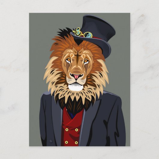 Classy Lion Postkarte (Vorderseite)
