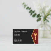 Classy Locksmith Business Cards House Key Visitenkarte (Stehend Vorderseite)